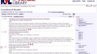 Celebrity KYVL MetaLib Tutorials: Using the Results List and My Folder Tool Wealth