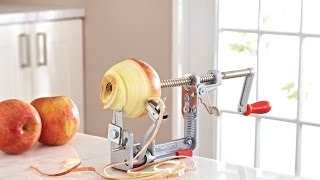 Pampered Chef Apple Peeler, Corer, Slicer How to Use Video 