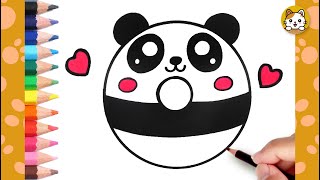 How to Draw Donut Super Easy | Cute Panda Donut Drawing | Step by Step For Kids