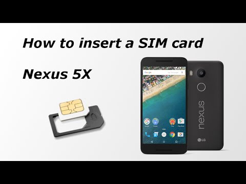 Nexus 5x How To Insert Sim Card Youtube