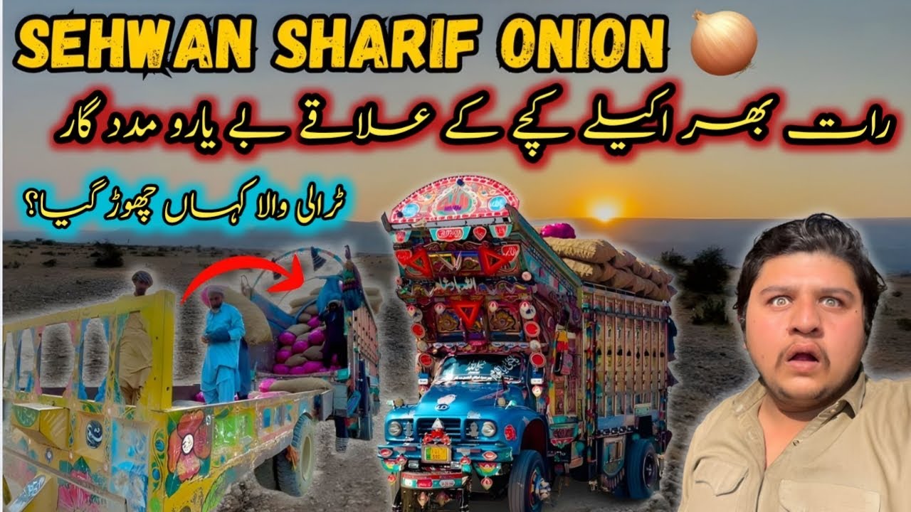 Sehwan Sharif Onion 🧅 Loading , Trali Wala khaa Chor Gia 🥹| Boht Hi Dangerous Area