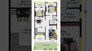 2 Bedroom ,Floor Plan 22 X 46