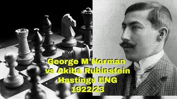 A Chess Thriller From Hastings 1923  | George M Norman vs Akiba Rubinstein: Hastings ENG 1922