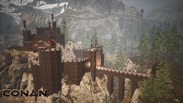 HOW TO BUILD A MEDIEVAL CASTLE  [SPEED BUILD] - CONAN EXILES