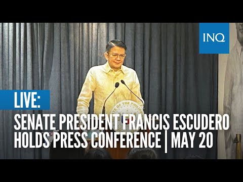 LIVE: Senate President Francis Escudero holds press conference 