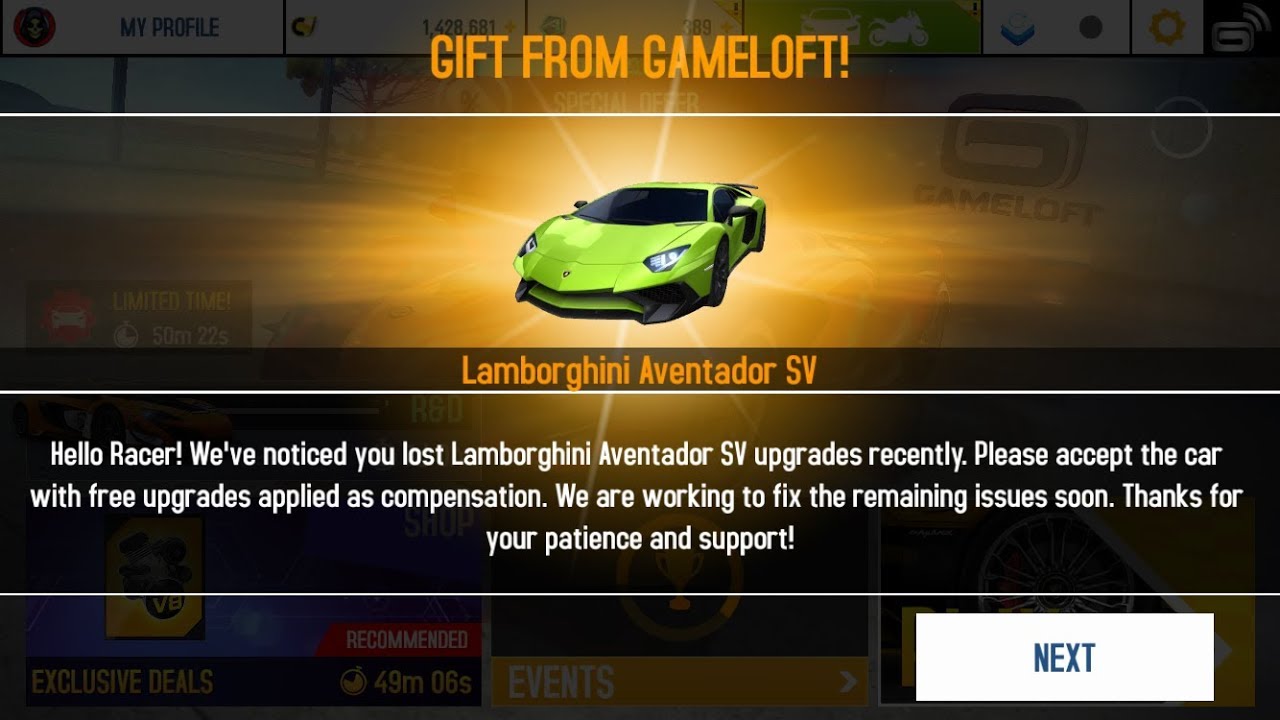 Asphalt 8 Gift From Gameloft Thank You Gameloft Youtube