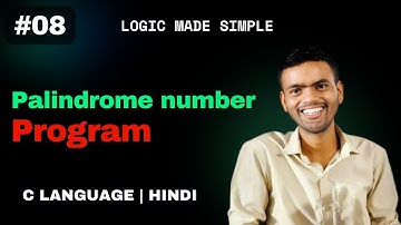 C Program to Check a Number is palindrome or not | CSwithVK | Hindi