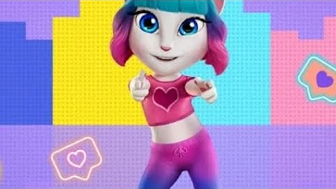 Dance Challenge Time! Shine Together With Talking Angela #short 😂🍻🪥