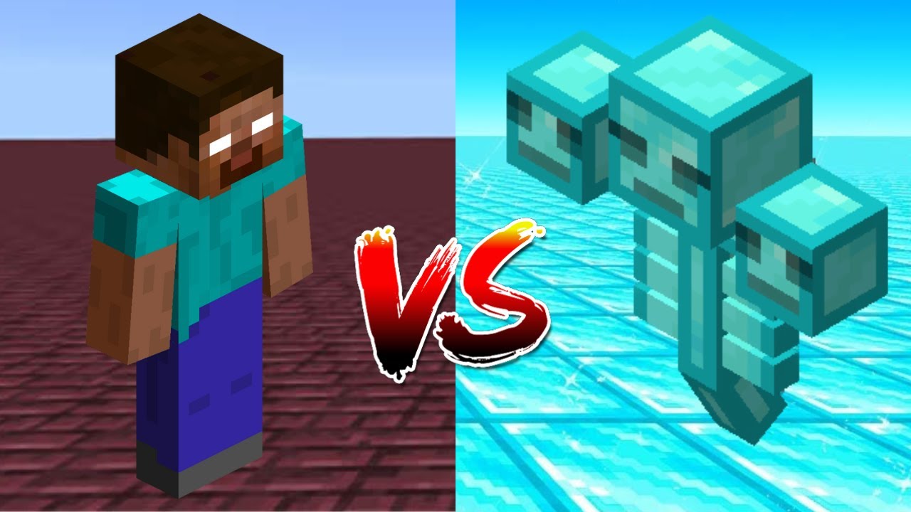 Herobrine vs Diamond Wither in Minecraft