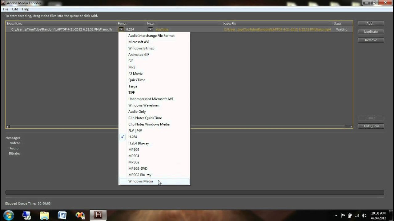 convert mts to mp4 adobe media encoder windows