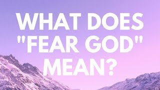 definition of fear the lord