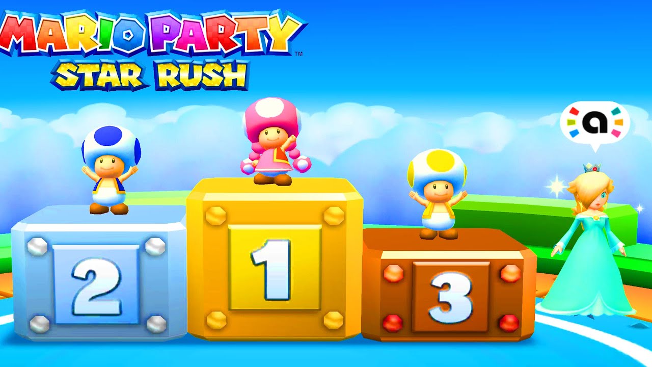 Mario Party Star Rush Toad Scramble - Toadette vs toad vs Rosalia (Master Difficulty)