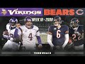 Cold  windy classic mnf matchup vikings vs bears 2009 week 16