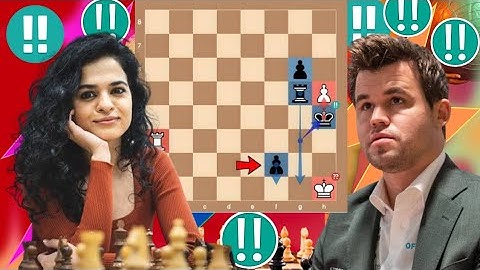 Ctever Chess Game : 101 Magnus Carlsen vs Tania Sachdev #chesspuzzlecontest