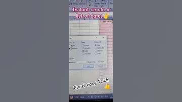 #create a list of Dates#youtubeshorts #excel ✌️💯