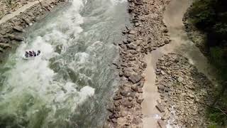 aerial flyover 1996 Olympic competition course on the Ocoee
