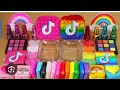 Pink vs Rainbow 🌈 Slime mixing make-up🌈 and 🌈random into🌈 Glossy glitter 🇮🇳