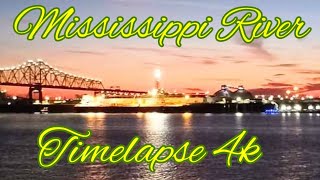 Mississippi River Bridge Baton Rouge Louisiana Beautiful Sunset Timelapse Video 4K Gopro by Creepy Crawl with Sobaire 32 views 4 months ago 1 minute, 43 seconds