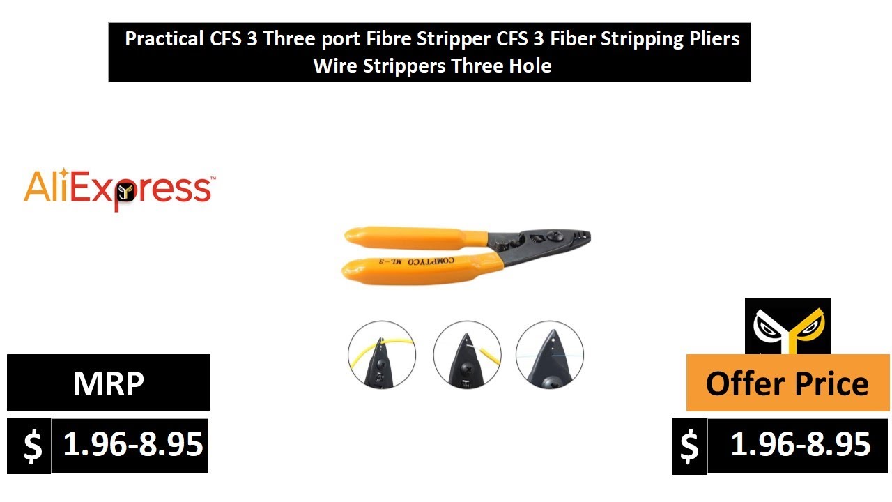 Practical CFS 3 Three port Fibre Stripper CFS 3 Fiber Stripping Pliers  Wire Strippers Three Hole
