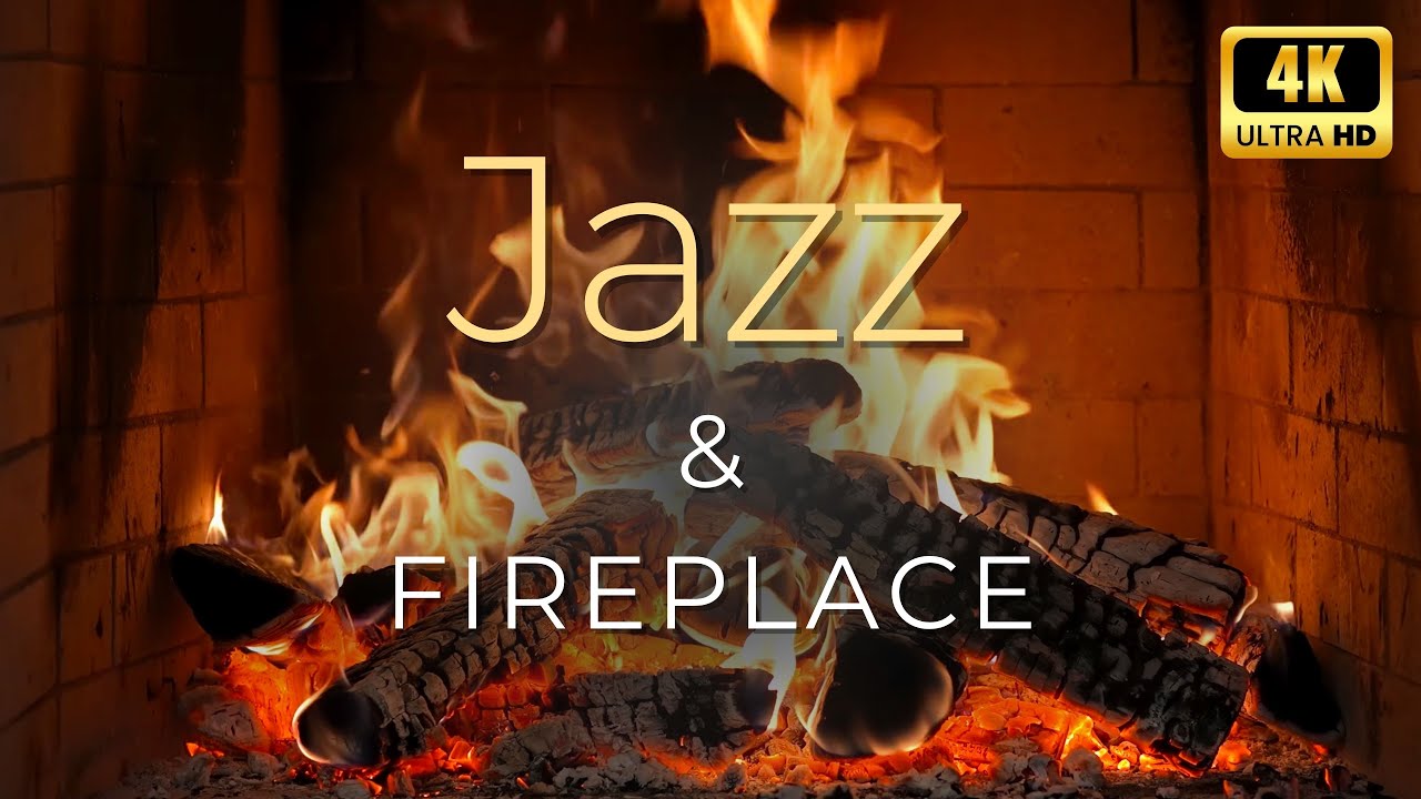 Cozy Jazz by the Fireplace - 4K Relaxing Jazz Music for Winter Nights ...