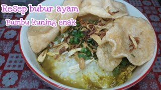 Resep Bubur Ayam Kuah Kuning Homemade Super Enak dan Praktis. 