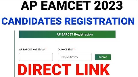AP EAMCET 2023|CANDIDATE REGISTRATION DIRECT LINK #eamcet2023 #tseamcet2023 #apeamcet2023 #eamcet