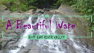 Buff Bay River Valley, Balcarres, Portland, Jamaica. A beautiful waterfall on roadside