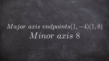 Write the equation of a ellipse given endpoints of major axis and length of minor axis