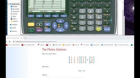 3x3 Matrix Solution Ti89