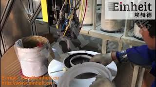 Heavy duty Air filter PU dispensing machine productive process