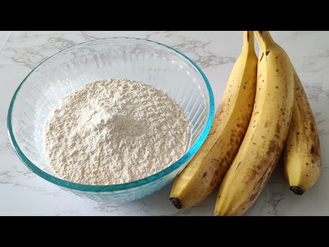 Only banana and flour, no egg, no milk, no sugar, no butter and no knead. Easy recipe for vegans