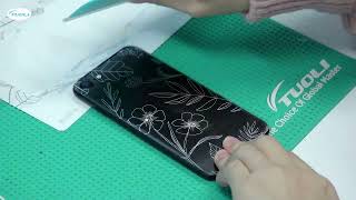 Semi transparent  back film for phone with Tuoli TL568max hydrogel film cutting machine screenshot 5