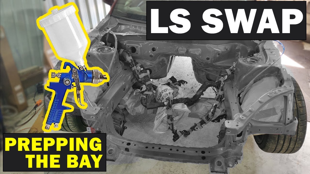 GT86 LS3 Swap Prepping the Engine Bay ready for Paint! Part 2 YouTube