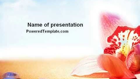 Red Orchid PowerPoint Template by PoweredTemplate.com