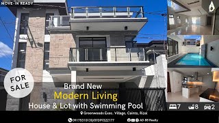 Modern Living House and Lot with Swimming Pool for Sale at Greenwoods Exec. Village, Cainta Rizal