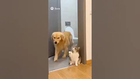 Video 11409631: toilet cat cute, toilet cat funny, cat funny dog cute