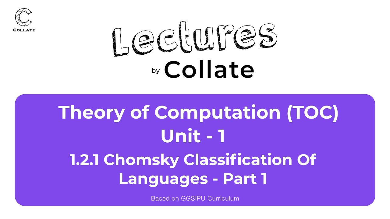 1.2.1 Chomsky Classification of Languages - Part 1 | TOC | IPU - YouTube