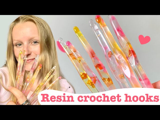 Metallic Leaf with Resin Crochet Hooks DIY