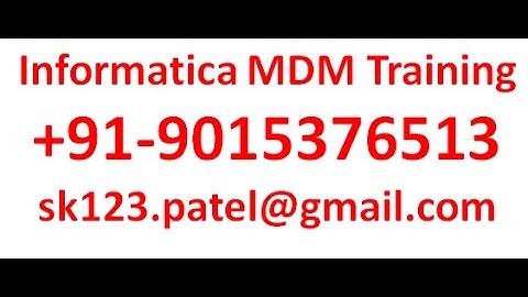 Hierachy Manager and  IDD Subject Area Group |  Subject Area in nformatica MDM 10.1