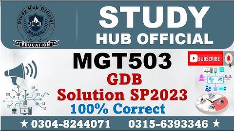MGT503 GDB 1 Solution Spring 2023, MGT503 GDB Solution  2023, MGT503 GDB Solution, MGT503 GDB,
