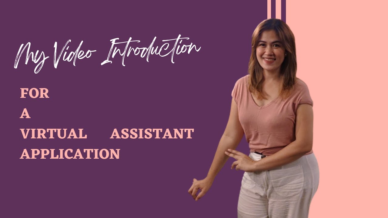 Sample Self Introduction | Virtual Assistant Application - YouTube