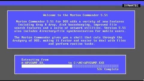 MS-DOS Norton Commander Installation