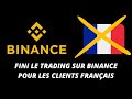 Fini le trading futures sur binance pour la france dommage