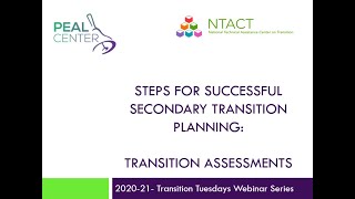 Transition Tuesdays: Transition Assessments