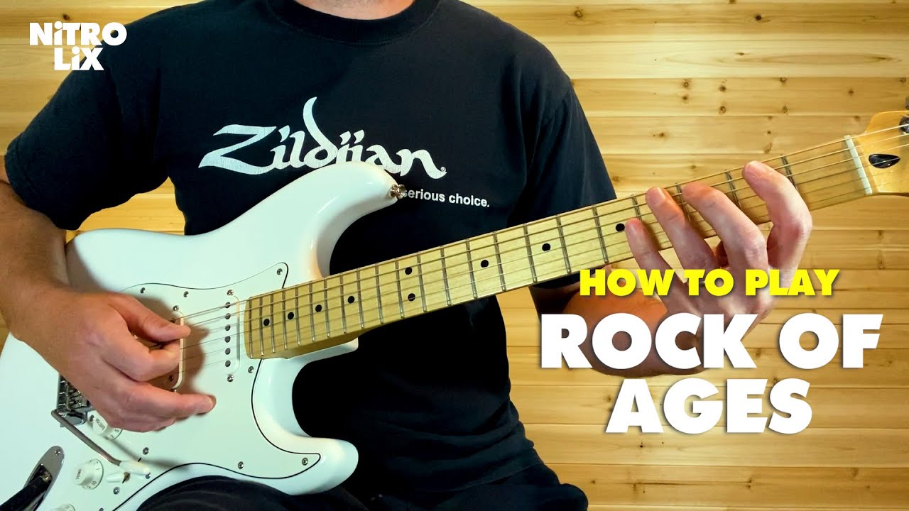 Rock Of Ages Def Leppard Guitar Lesson (Rhythm/Lead) YouTube