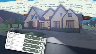 WORKING FOR 4 DAYS TO MOVE INTO MY NEW HOUSE in BLOXBURG HARD MODE