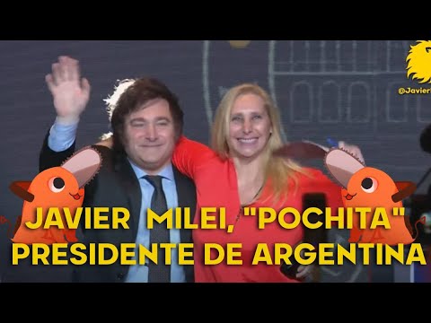 Ganó  “pochita”, “el  peluca” Milei y ahora es el presidente de Argentina: "Lloren rojos"