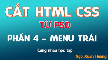Mẫu 3 - Phần 4 - Tạo Menu Left Cột trái (Hướng dẫn cắt html,css từ psd)
