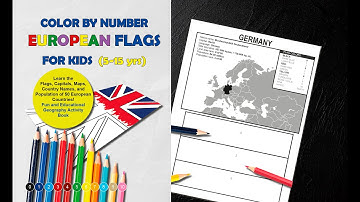 Color by Number – European Flags Activity Book for Kids (Fun Geography!)