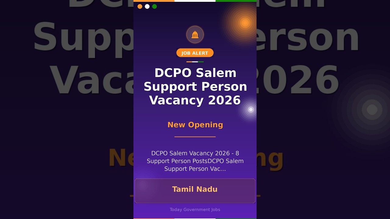 DCPO Salem Support Person Vacancy 2026